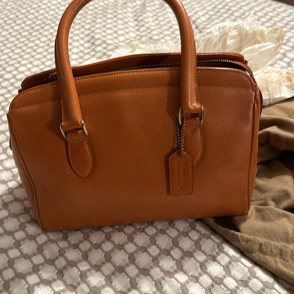 Brand New Rare Vintage Coach Satchel Color is replica of Hermes Orange